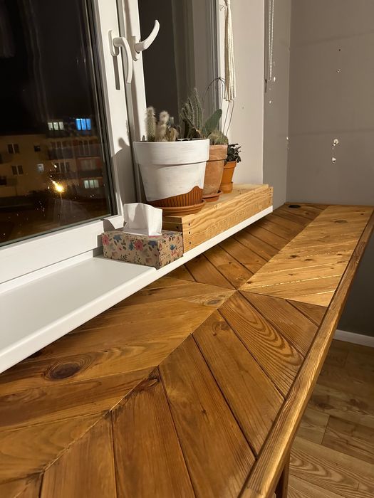 Blat sosnowy w jodełkę/biurko