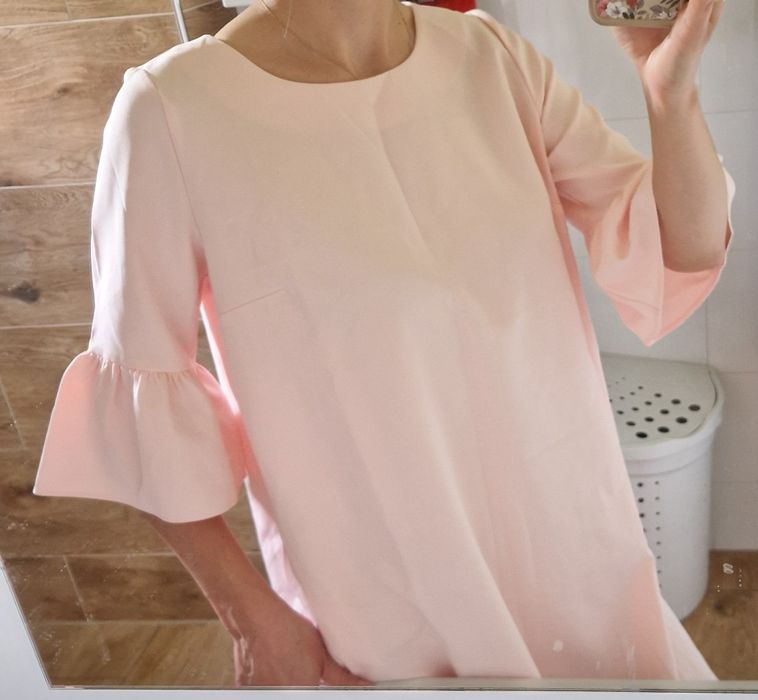 Nowa sukienka pudrowy róż 44