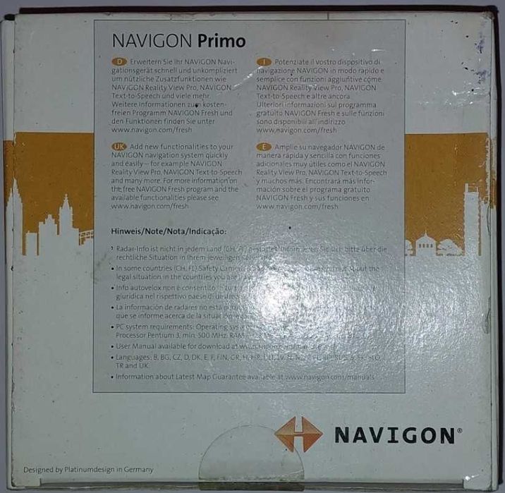 GPS Navigon Primo - Com Carregador (Auto)64584761852290122