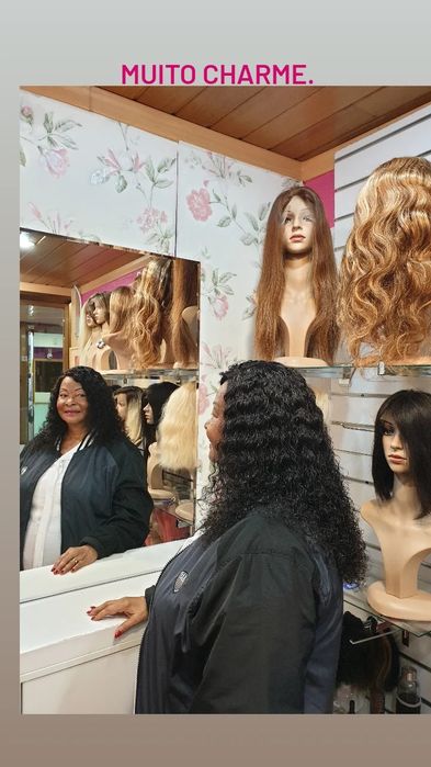 Perucas de cabelo 100% natural qualidade premium.