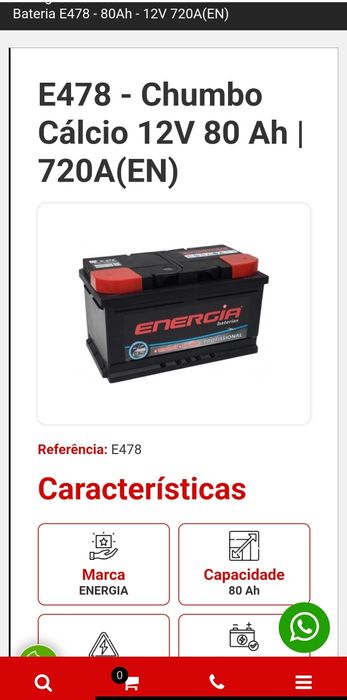Bateria fotocelulas descarga lenta recarregamento automático 80 amp