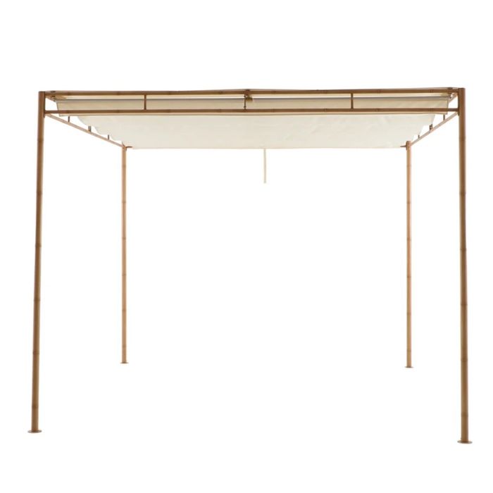 Пергола металлическая  Bamboo 3х3м бежевый, павильон беседка