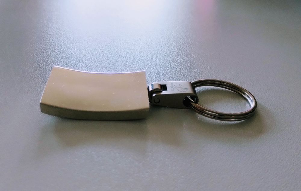 Brelok na klucze włoski chrom wysoka jakość 8cm