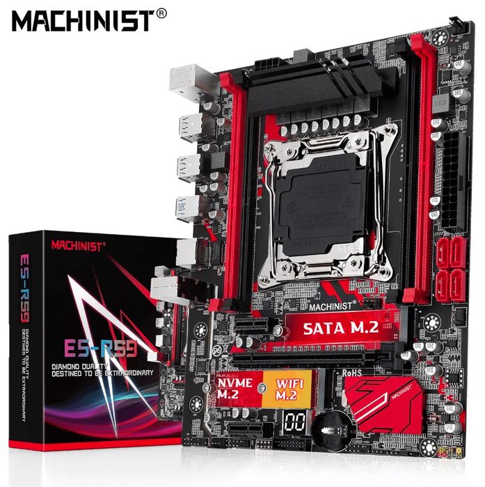 Machinist x99 rs9;12/24ядра ,32озу,wifi6e, Bluetooth5.3