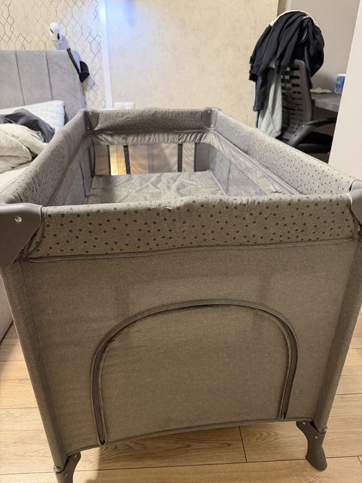 Манеж-ліжко Kinderkraft Joy 2 Grey з аксесуарами
