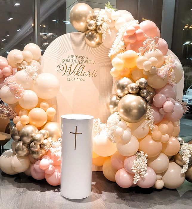 Cyfry led, neon, scianka cekinowa,fotel paw, balony