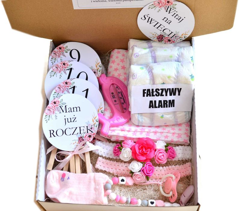 MEGA Zestaw dla Dziewczynki na BABY SHOWER - Prezent