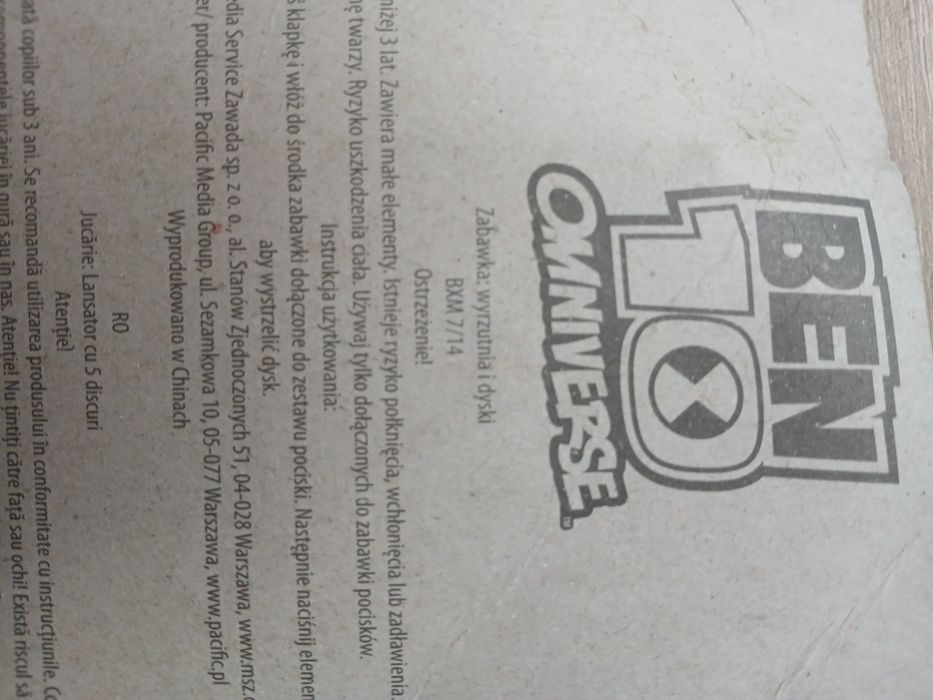Ben 10 wyrzutnia dyski omniverse zestaw