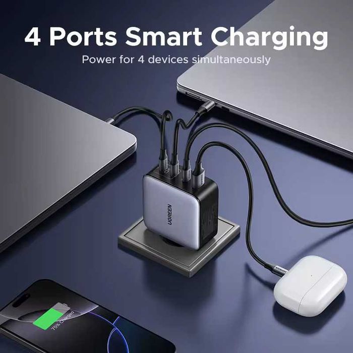 Зарядний пристрій 200W UGREEN Nexode X764 GaN PD3.1 Блок 4 порти Вт