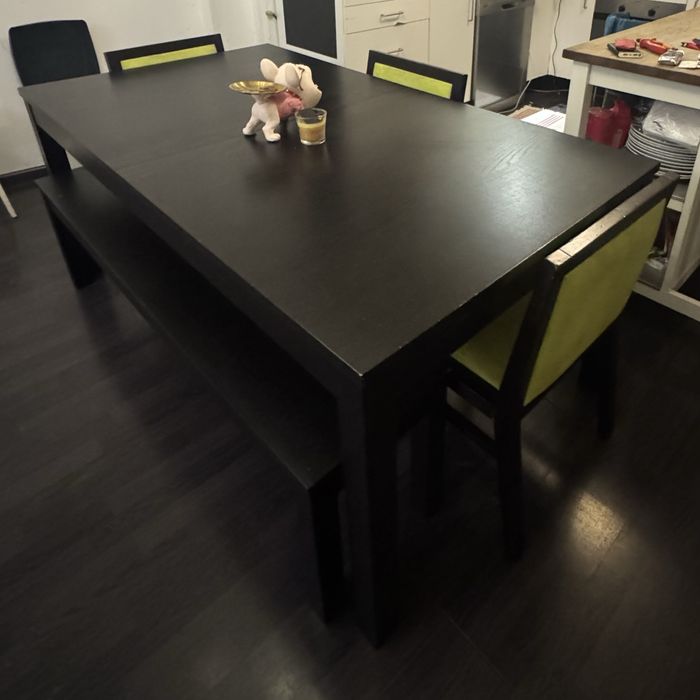 Mesa com banco corrido IKEA