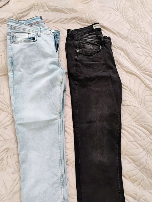 Dwie pary spodni młodzieżowych CROPP slim fit jak nowe W32/L32