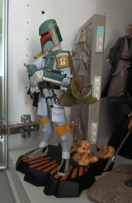 Star Wars Gentle Giant Animated Boba fett & Han  Solo Carbonite