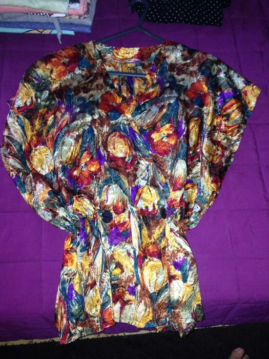 Floral Top, Blooming Pattern, Medium Size
