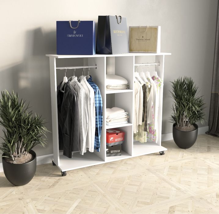 Гардеробна стійка Стелаж Полиця Шафа для одягу Шкаф Полка для одежды