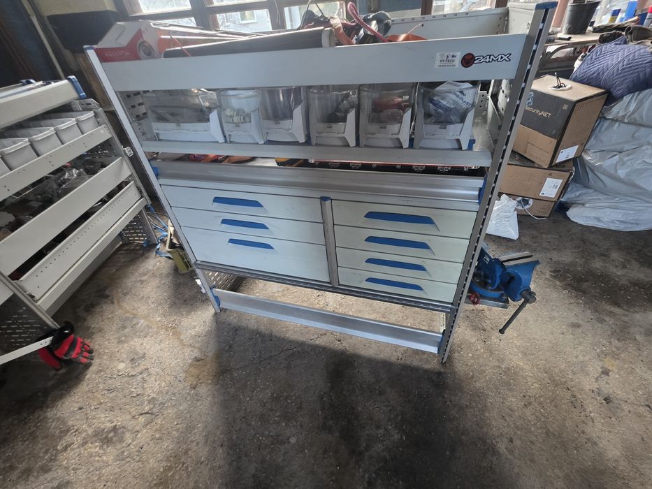 Zabudowa Sortimo T5, Custom, szuflady, imadło
