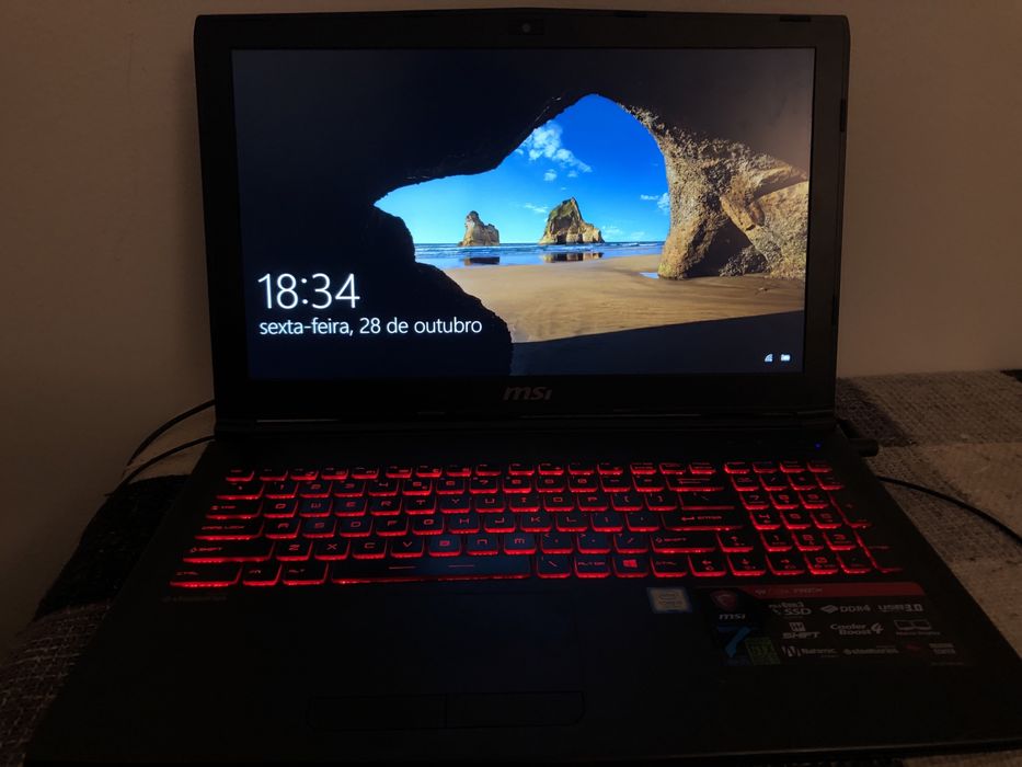 Portatil Gamer Msi Core i5, GTX 1050ti, 24gb RAM, 250gb SSD, 1TB HD