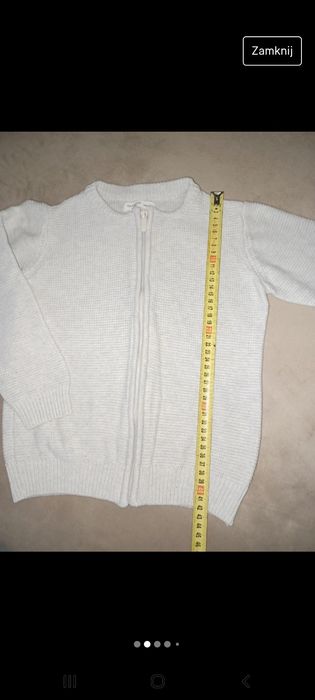 Sweter na suwak roz 128