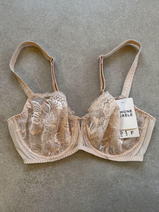 Miękki nowy biustonosz Simone Perele 70F, beżowy