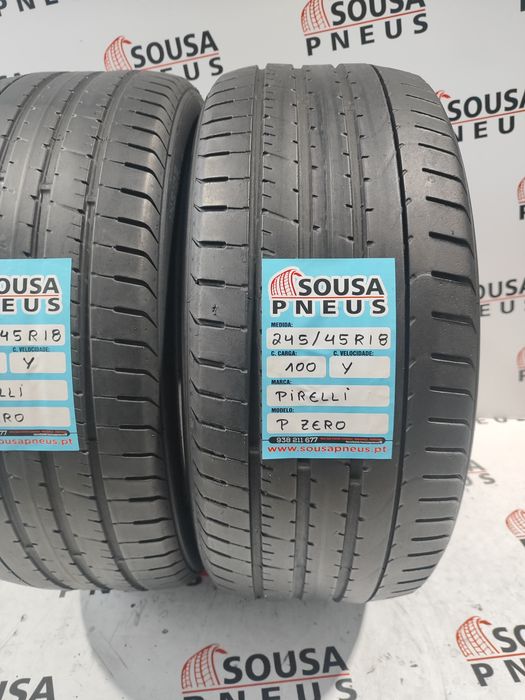 2 pneus semi novos 245/45R18 Pirelli - Oferta dos Portes