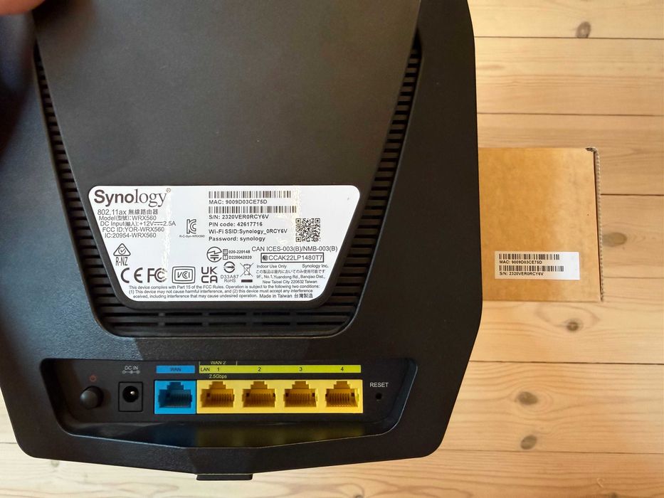 Wi-Fi Mesh комплект Synology RT6600ax + 2x WRX560