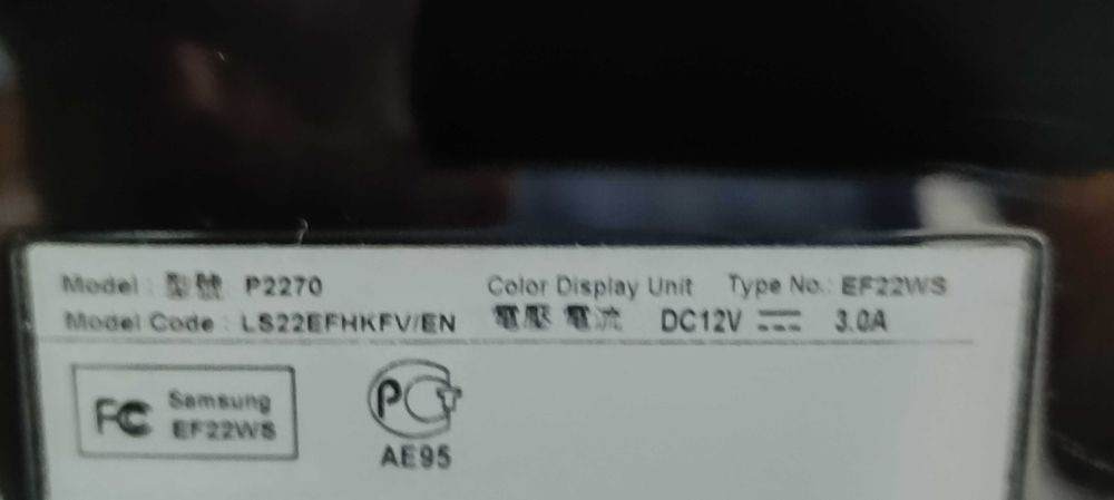 Monitor Samsung 22" 1920x1080 FHD P2270 2ms