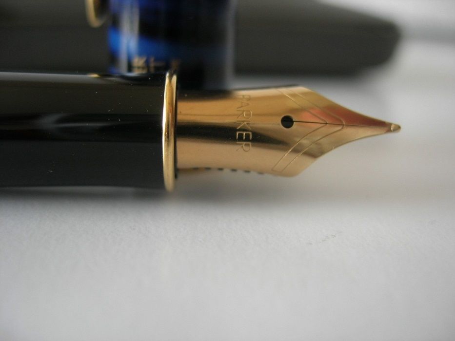 Caneta Parker Sonnet Deep Azul Marmeroado Ouro Aparo F