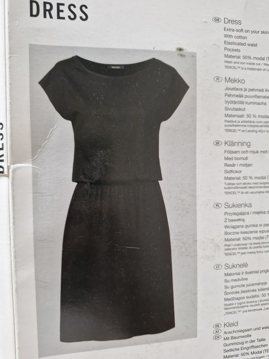 Sukienka damska czarna Esmara