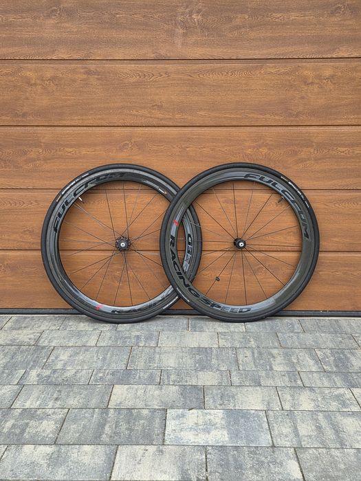 Koła karbonowe Fulcrum Racing Speed 700C rowerowe szosowe na szosę karbon uszkodzone do naprawy