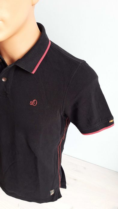 Koszulka polo S.Oliver czarna
