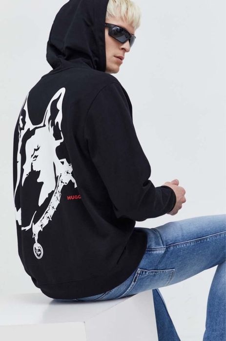 Худи Hugo Boss dog с собакой питбуль 2024