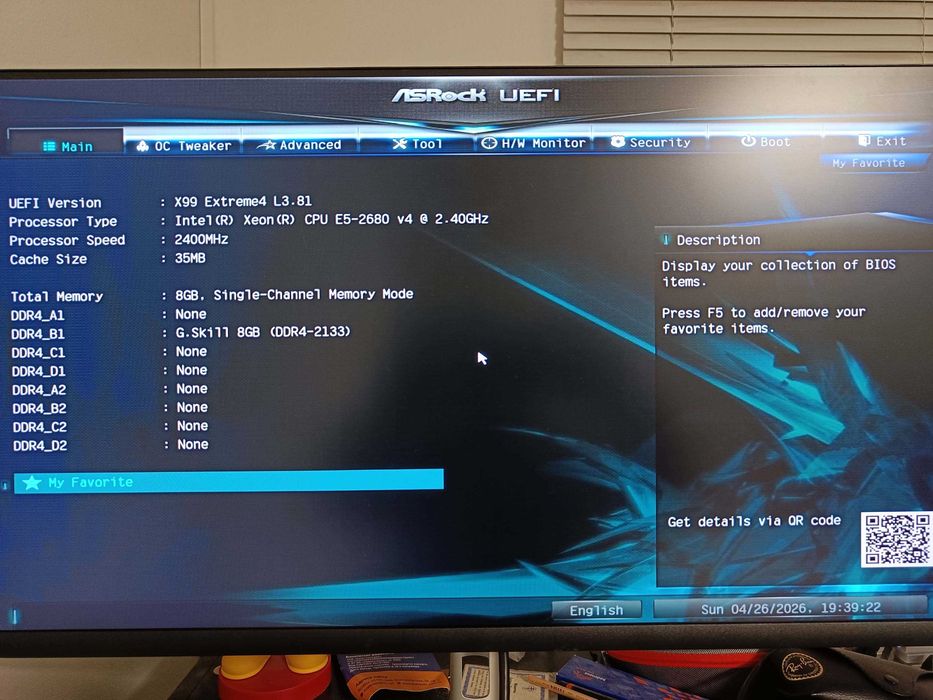 Комплект ASRock X99 Extreme4, Intel Xeon E5 2680v4, 32Gb DDR4