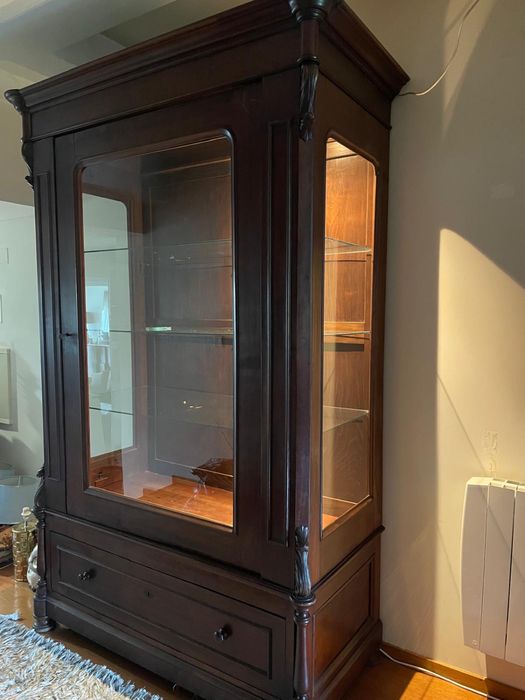 Móvel Louceiro/Biblioteca  Rústico com luz