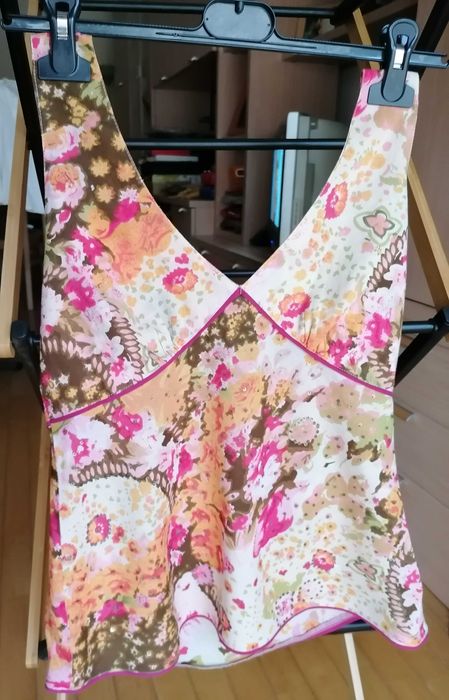 Top Colorido sem Costas