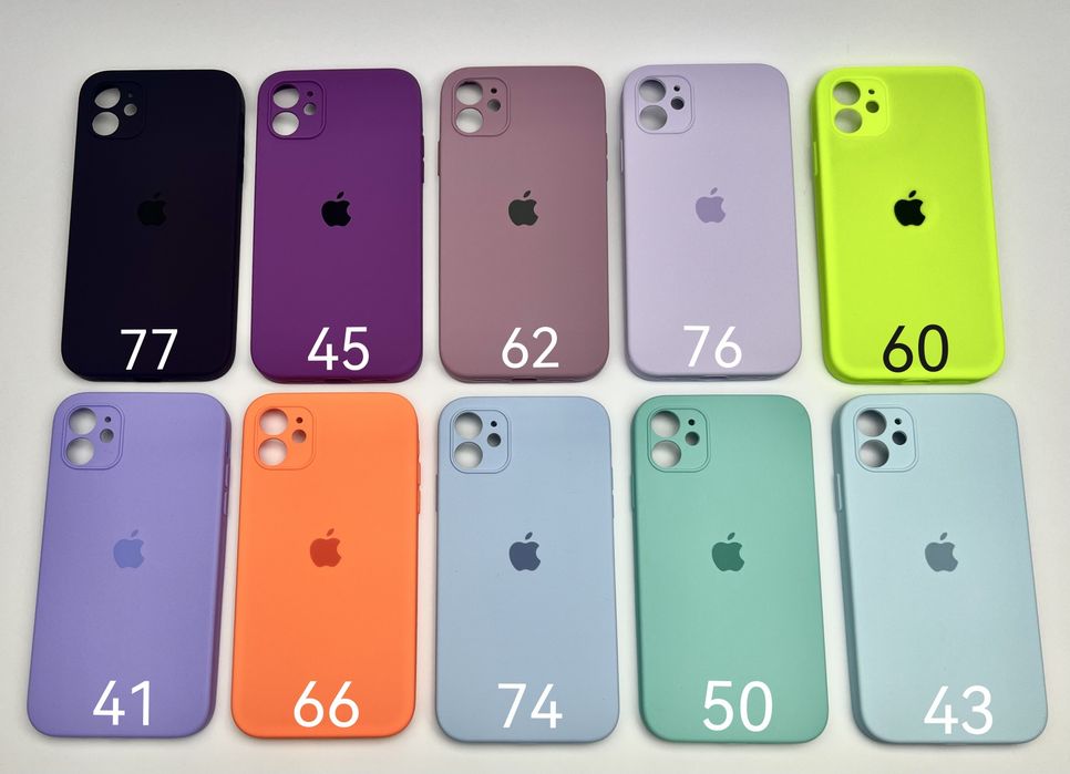 Чехол на iPhone 11 Silicone case full cover квадратні бортики