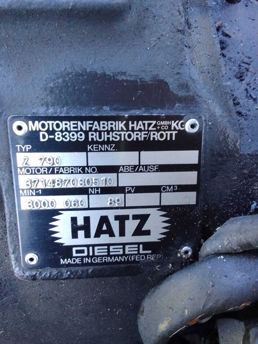 silnik HATZ  Z 790  diesel 2 cylindry Agregat prądotwórczy spawalniczy