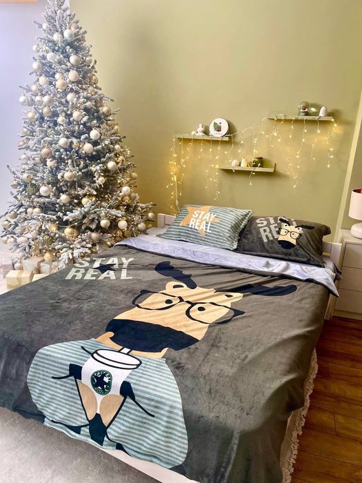 Плюшева якісна постільна білизна теплое постельное белье Комплект Плюш