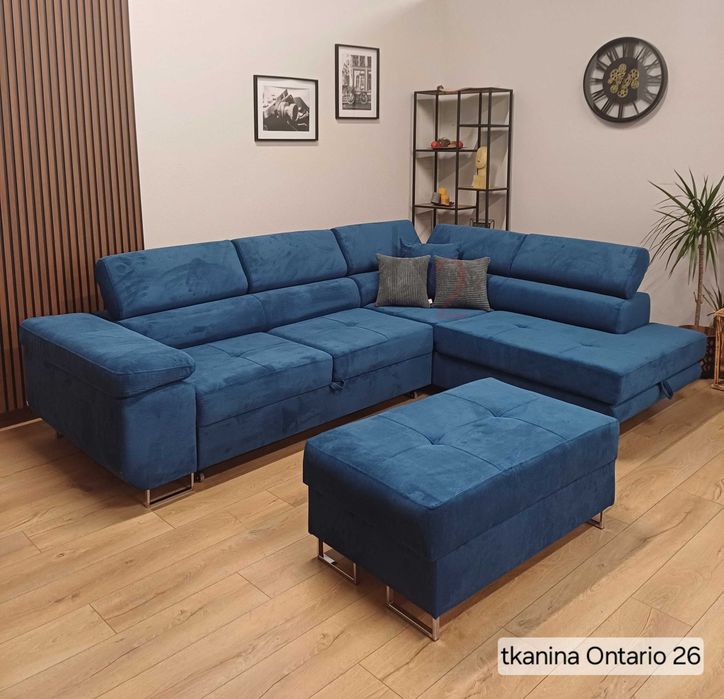 Narożnik ARTEON  POD WYMIAR Kanapa Sofa Rogówka Do Salonu USB Łóżko