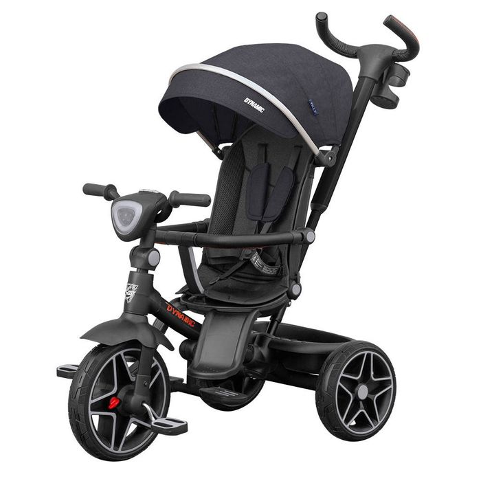 Велосипед трехколесный с родительской ручкой TILLY DYNAMIC T-3810 BLACK Черный