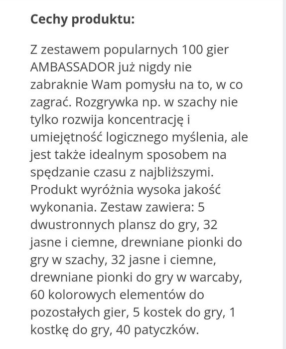 Zestaw 100 gier ambasador