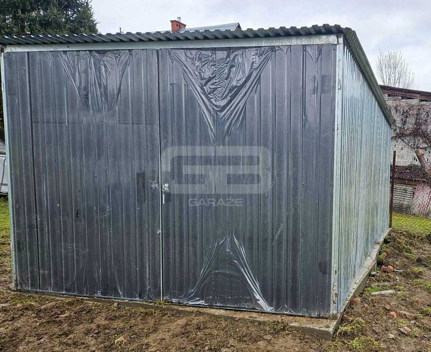 Garaż 3×5 m blaszany II gat konstrukcja wolnostojąca – na budowe GB111
