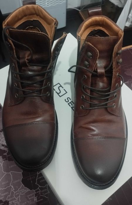 Bota Seaside Em pele cap toe - Fabricado em Portugal - 41