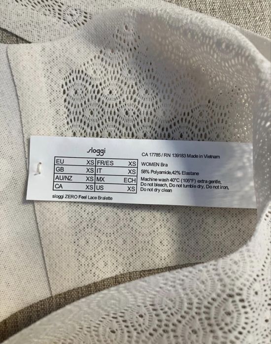 Biustonsz bezszwowy top Sloggi zero feel xs kremowy