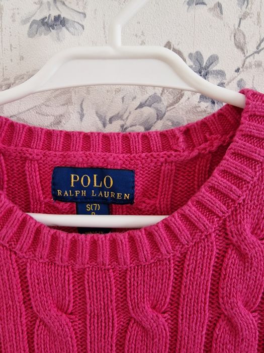 Sweterek różowy Ralph Lauren roz 122cm
