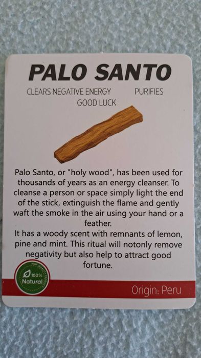 Pedaço de Pau Santo do Perú. Novo.