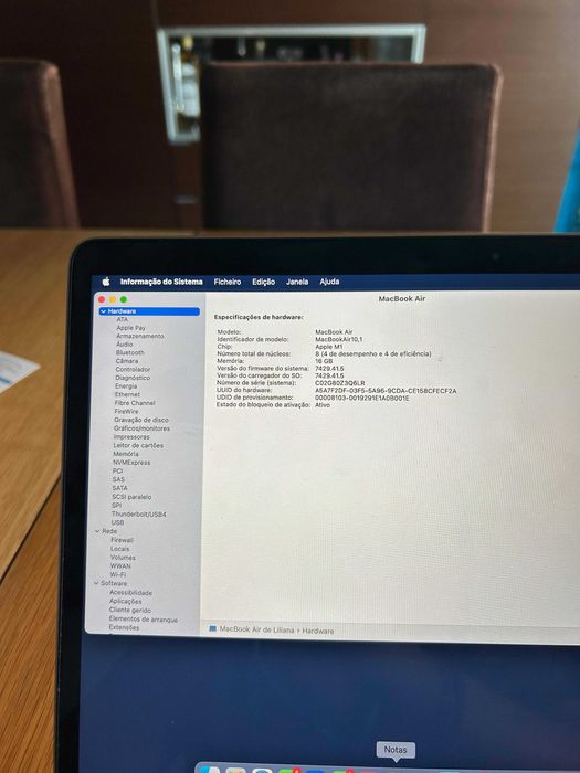 MacBook Air APPLE Cinza Sideral  - Apple M1 - RAM: 16 GB - 8 Core