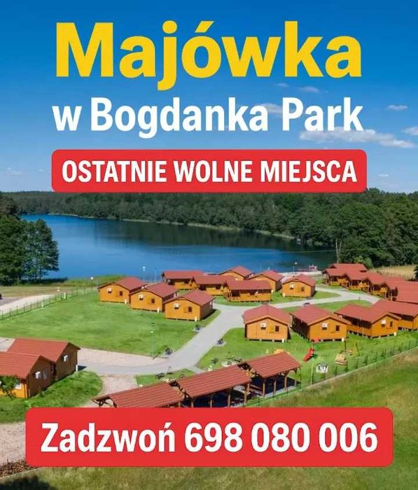 LAST MINUTE MAJÓWKA 2026! Wolne domki nad jeziorem. Sauna, ruska bania, ognisko, grill.