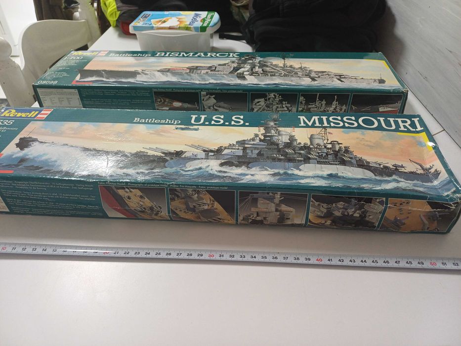 Kits Navios Bismarck e Missouri da Revel 2 unidades