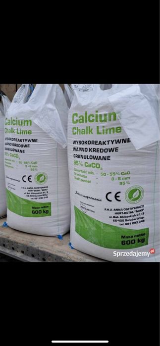 Wapno granulowane kredowe i magnezowe oraz czarna kreda- Producent