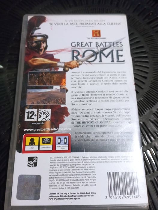 Gra Great Battle Rome PSP