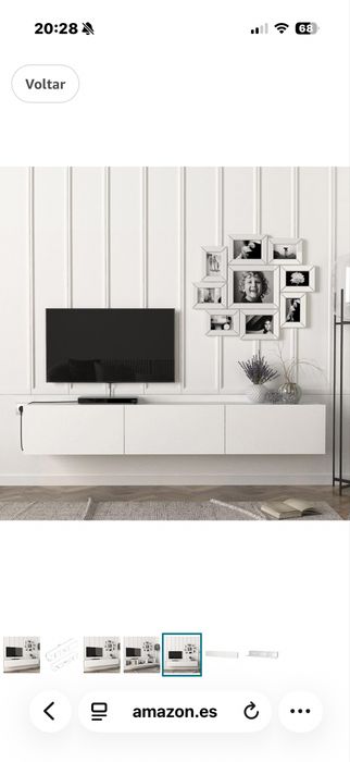 Movel tv branco novo